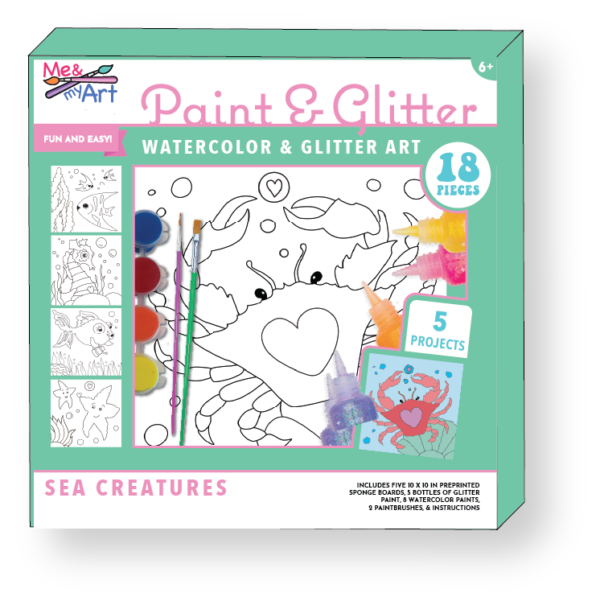 Sea Creatures Paint & Glitter Set