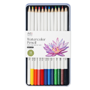 12pc Watercolor Pencil with Tin