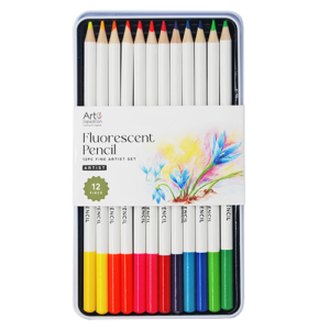 12pc Fluorescent Pencil with Tin