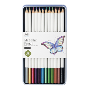 12pc Metallic Pencil with Tin