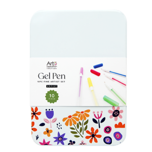 10PC Gel Pen Set in Tin Box