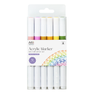 12pc Acrylic Marker Pastel Colors