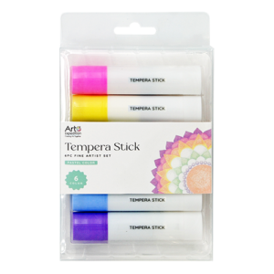 6pc Tempera Stick Pastel Colors