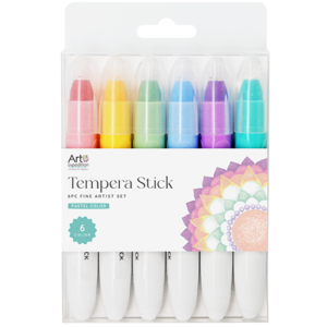 6pc Tempera Stick Pastel Colors