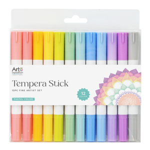 12pc Tempera Stick Pastel Colors