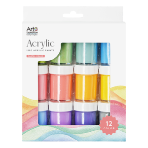12pc Acrylic Paint Pastel Colors