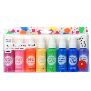 8pc Acrylic Spray Paints