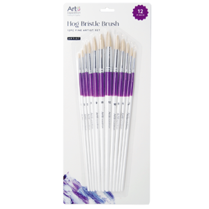 12pc Hog Bristle Brush Set