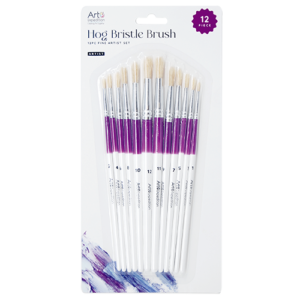 12pc Hog Bristle Brush Set