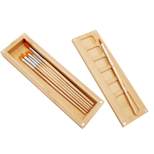 Bamboo Storage Box with Palette (Contains NO Brushes)