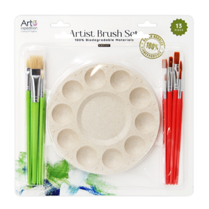13 pc. Paint Brush and Palette Set