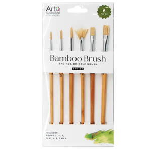 6 pc. Bamboo Brush Set