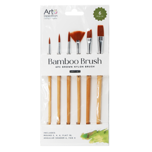 6 pc. Bamboo Brush Set