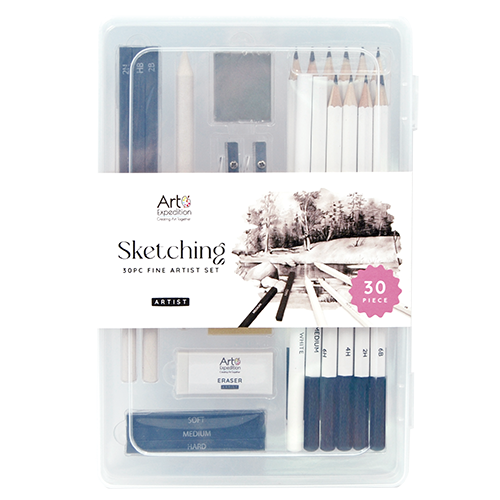 30PC Sketching Set in Plastic Box