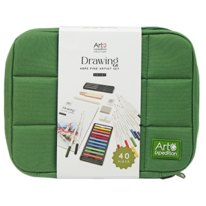 40PC Drawing & Sketching Set in Grid Case