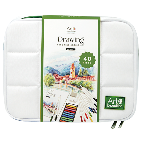 40PC Drawing and Sketching Set in Grid Bag
