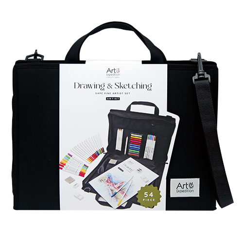 54PC Drawing & Sketching Set in Carrying Bag