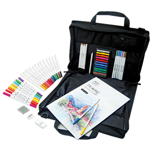 54PC Drawing & Sketching Set in Carrying Bag - Image 2