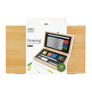 28 pc. Bamboo Box Drawing Art Set