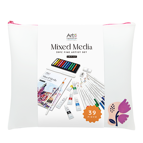 39PC Mixed Media Set in Silicone Bag