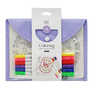 18PC coloring Set in Snap Pouch