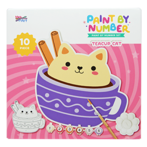 10 pc. Paint By Number Teacup Cat