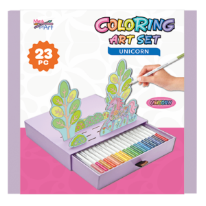 23 pc Coloring Art Set Unicorn