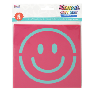 6 pc Chalk Stencil Set 6” x 6” Retro Set
