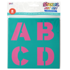 6 pc Chalk Stencil Set 6” x 6” Alphabet Set