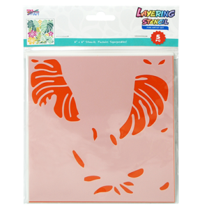 5 pc Layering Stencil Set 6” x 6” Tropical Leaves