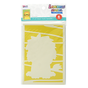 6 pc Layering Stencil Set 4” x 6” Lion