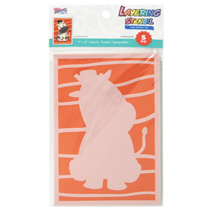 5 pc Layering Stencil Set 4” x 6” Zebra