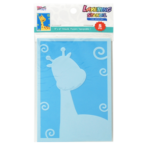 5 pc Layering Stencil Set 4” x 6” Giraffe