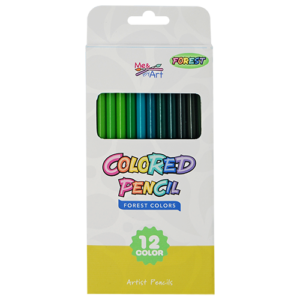 12pc Colored Pencil Set Forest Colors
