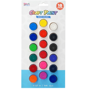18pc Craft Paint Pot Basic Colors