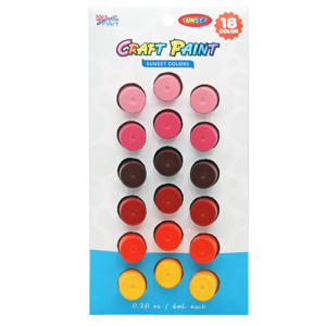 18 pc Craft Paint Sunset Colors