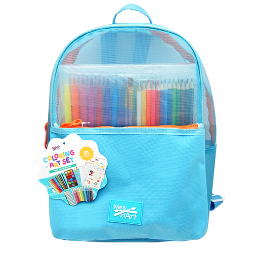 81PC Coloring Art Set in Backpack