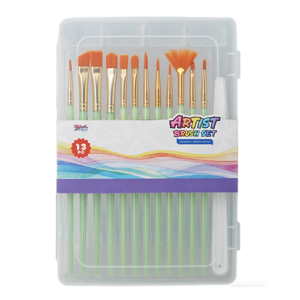 13pc Golden Synthetic Brush Set