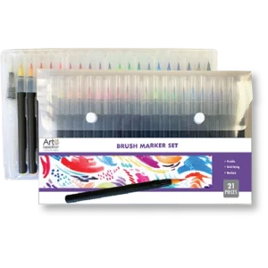 21 Pc. Brush Marker Set