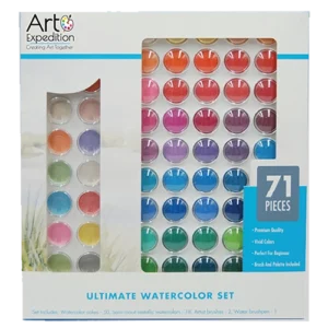 Ultimate Watercolor Set Assorted Colors 71 Pcs.