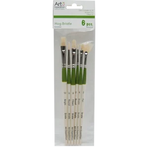 6 pc. Hog Bristle Brush Set