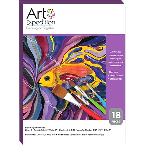 18 pc. Mixed Media Brush Set - Image 2