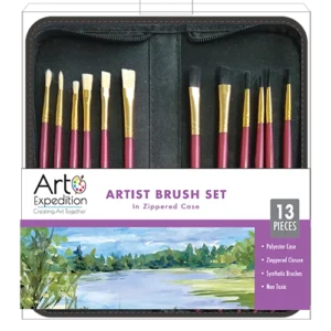 13 pc. Assorted Brushes in Zippered Case