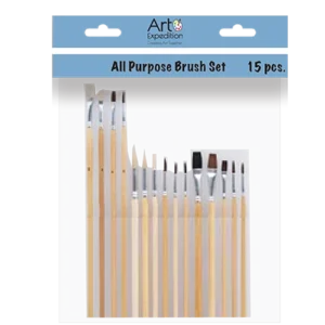 15 pc. Assorted All Purpose Brush Set