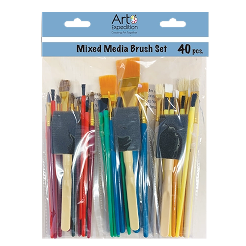 40 pc. Assorted Mixed Media Brush Set