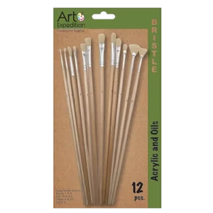 12 pc. Hog Bristle Brush Set