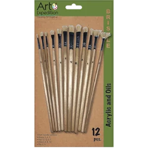 12 pc. Hog Bristle Brush Set
