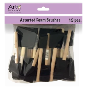 15 pc. Assorted Foam Brushes
