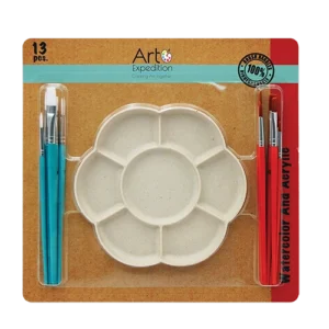 13 pc Paint Brush and Palette Set