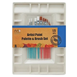 13 pc Paint Brush and Palette Set